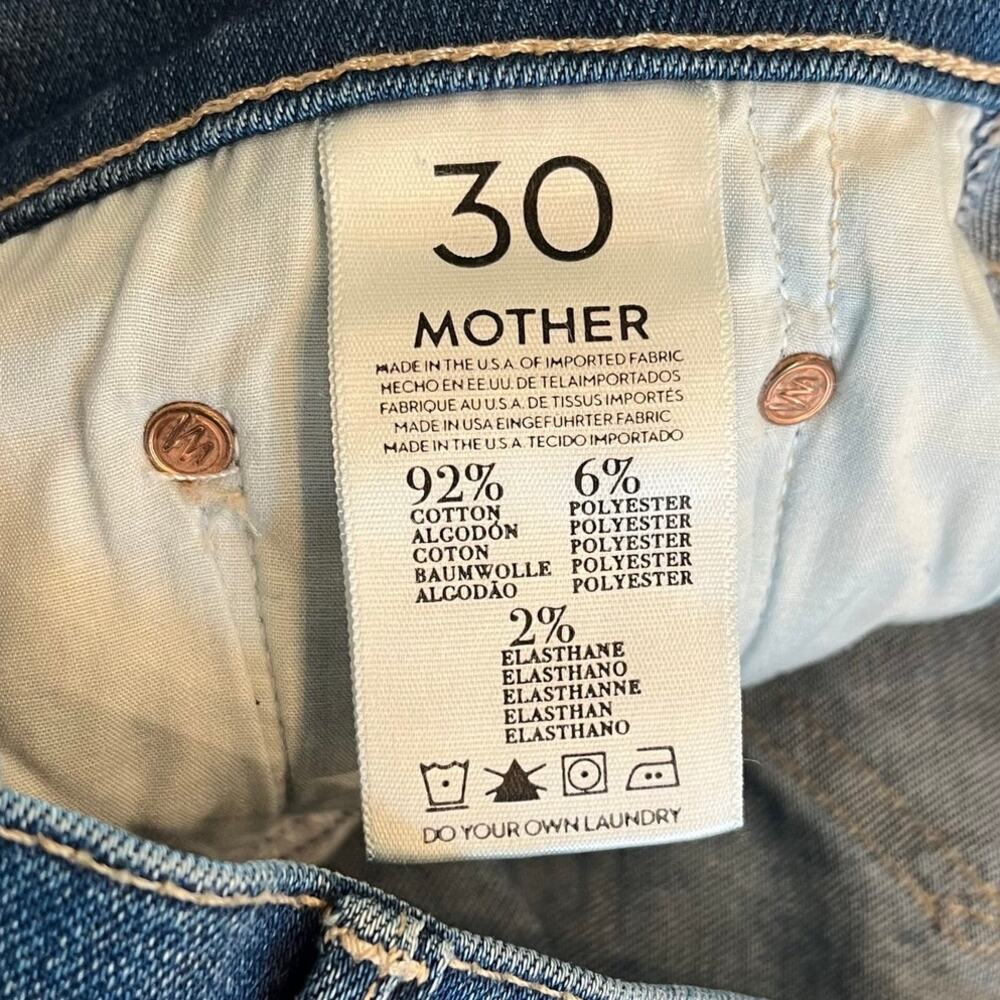 MOTHER Denim The Vamp In Spiked Heels To Tractor Wheels Cropped Jeans Size 30 - Picture 7 of 13